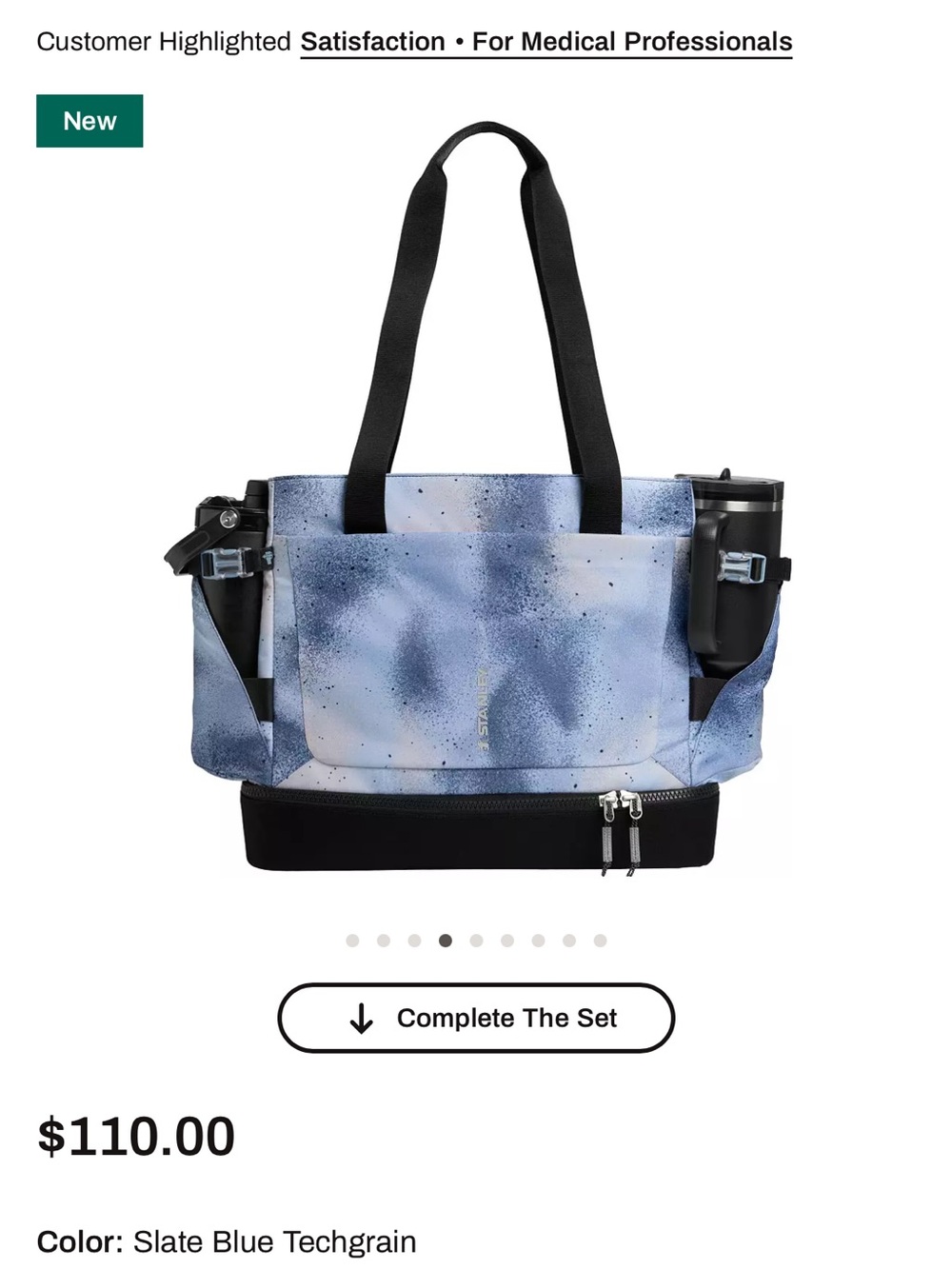 Stanley Vitalize Macro Method Tote in the Slate Blue Techgrain NWT